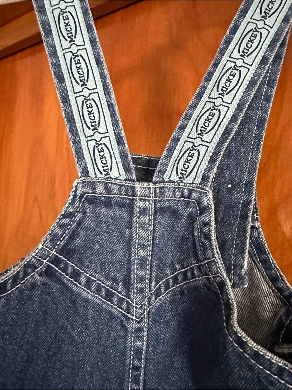 Vintage Disney Baby Mickey & Pluto Baseball Denim Overalls NWT 6–9M